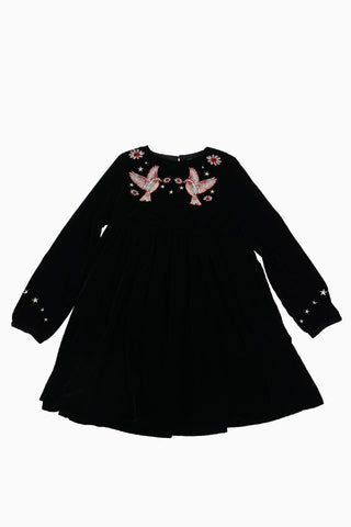 Embroidered Velvet GEORGINA Dress