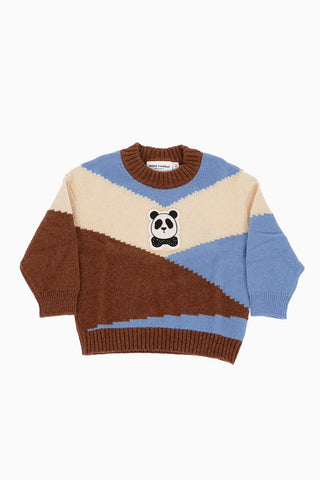 Panda Embroidered Crew-Neck Sweater
