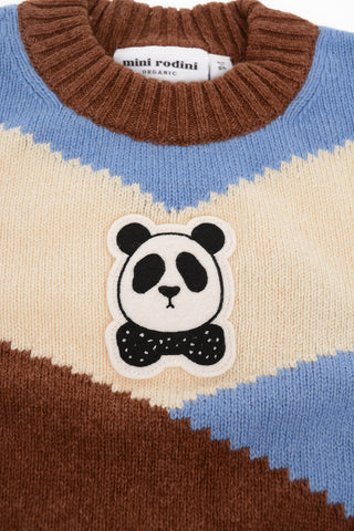 Panda Embroidered Crew-Neck Sweater