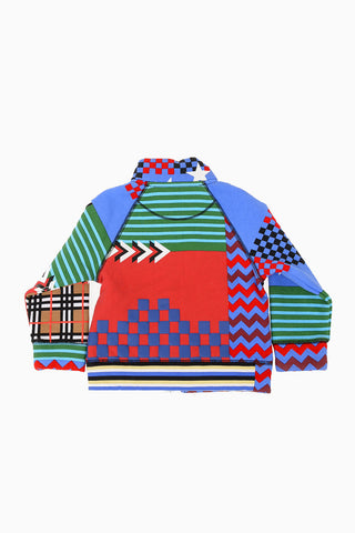 Print Sweatshirt with Zip Closure