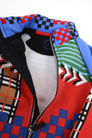 Print Sweatshirt with Zip Closure