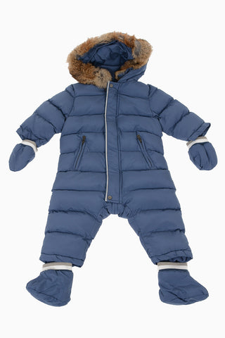 Real Fur Puffer Romper Suit
