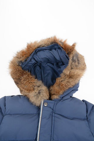 Real Fur Puffer Romper Suit