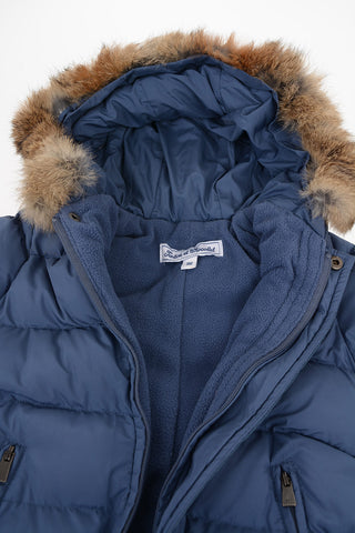 Real Fur Puffer Romper Suit