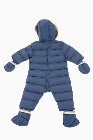 Real Fur Puffer Romper Suit