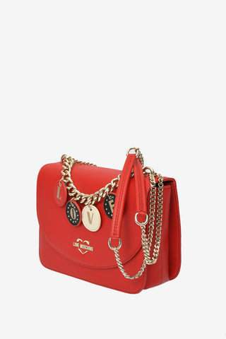 LOVE Faux Leather LOVELY CHARMS Shoulder Bag