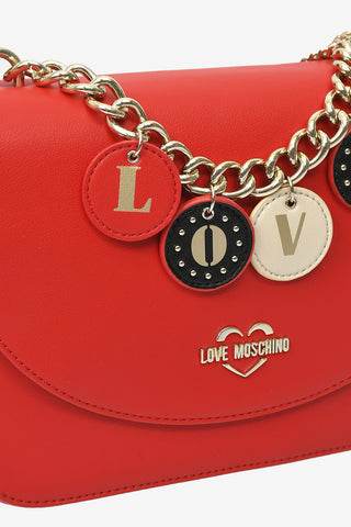 LOVE Faux Leather LOVELY CHARMS Shoulder Bag