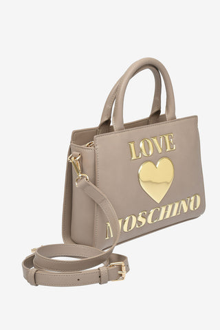 LOVE Faux Leather PADDED SHINY HEART Bag