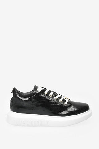 LOVE Leather Crocodile Printed RUNNING Sneakers