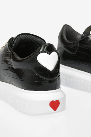 LOVE Leather Crocodile Printed RUNNING Sneakers