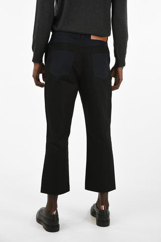 Two Tone Pants with Belt Loops