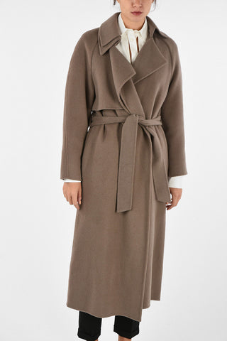 Open Front Coat With Belt