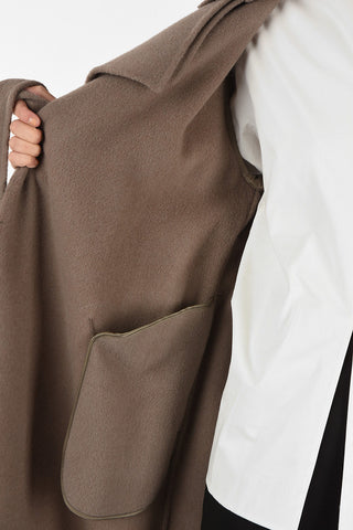 Open Front Coat With Belt