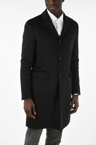 Virgin Wool and Angora wool single Breasted Coat