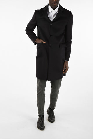Virgin Wool and Angora wool single Breasted Coat