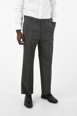 Pantalone Dritto Awning Striped in Lana
