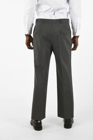 Pantalone Dritto Awning Striped in Lana