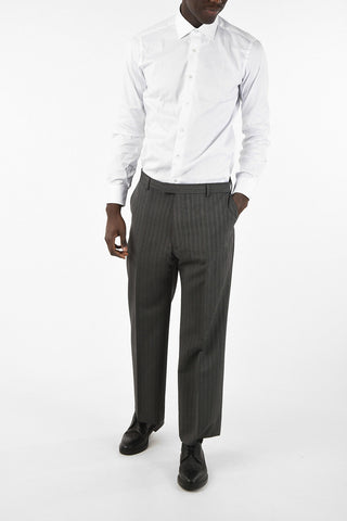 Pantalone Dritto Awning Striped in Lana