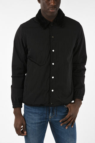 Faux Fur Lined Jacket with Bottom Drawstring