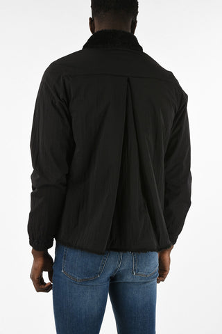 Faux Fur Lined Jacket with Bottom Drawstring
