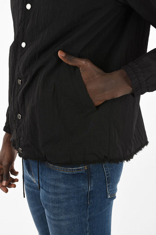 Faux Fur Lined Jacket with Bottom Drawstring