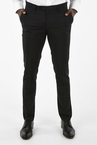 Virgin Wool Two Button Suit Wit Peaked Lapel 