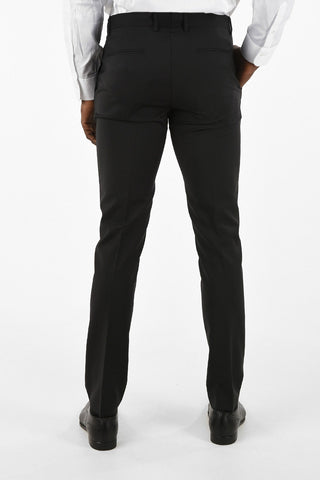 Virgin Wool Two Button Suit Wit Peaked Lapel 