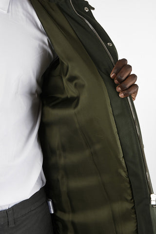 Deconstructed Parka With Drawstring