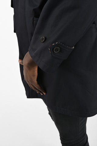 Cotton and Virgin Wool Reversible Houndstooth Coat