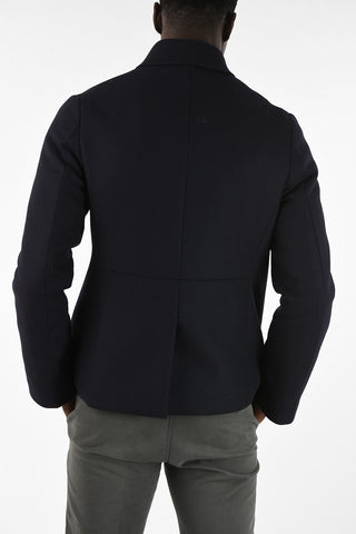 Double Breasted Coat With Jetted Pocket