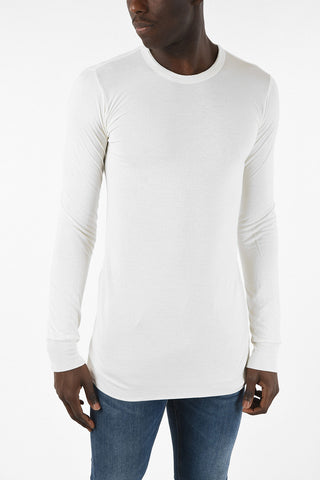 Longline Double-layer DOUBLE Crewneck T-shirt