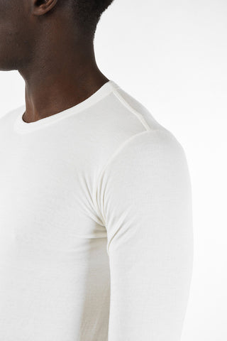 Longline Double-layer DOUBLE Crewneck T-shirt