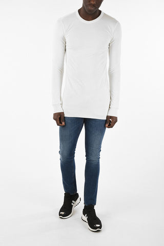 Longline Double-layer DOUBLE Crewneck T-shirt