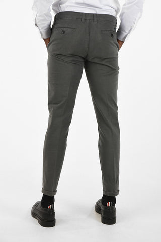 Stretchy Cotton Cuffed Hem Pants