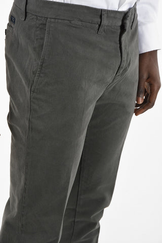 Stretchy Cotton Cuffed Hem Pants