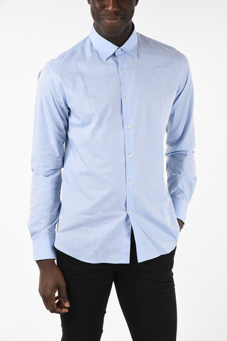 camicia Stampata Collo Francese