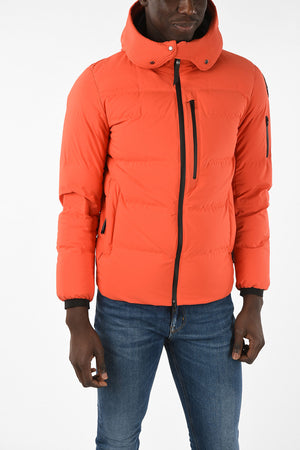 Hooded Down Jacket With Zip Closure