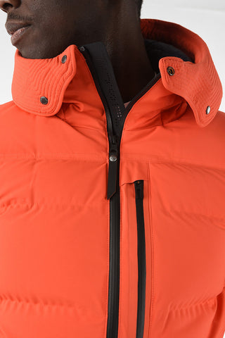 Hooded Down Jacket With Zip Closure