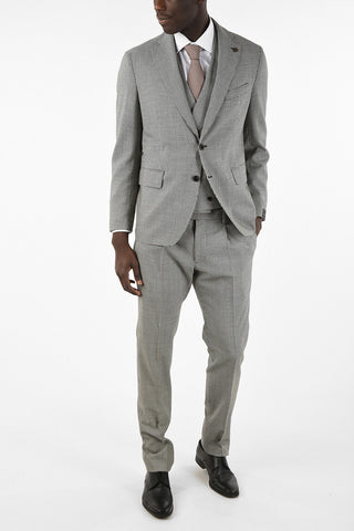 Houndstooth Wool 2 Button VENEZIA  3 piece Suit