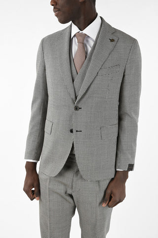 Houndstooth Wool 2 Button VENEZIA  3 piece Suit