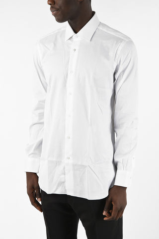 camicia pin point collo francese
