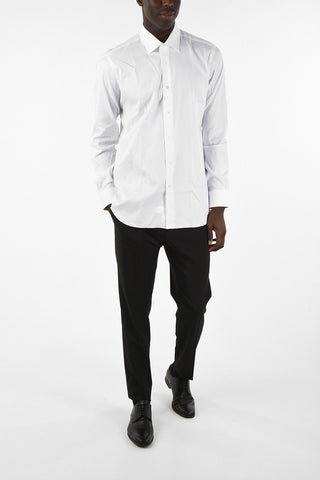 camicia pin point collo francese
