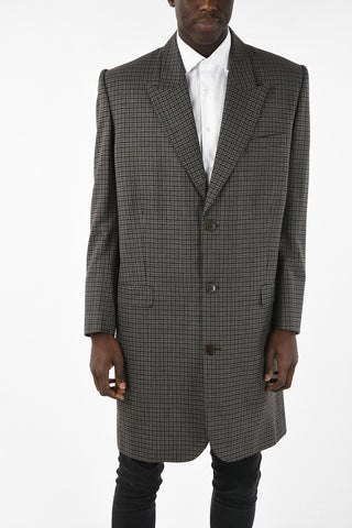 Cappotto Tartan Con Revers a Lancia 