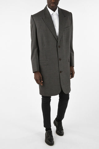 Cappotto Tartan Con Revers a Lancia 