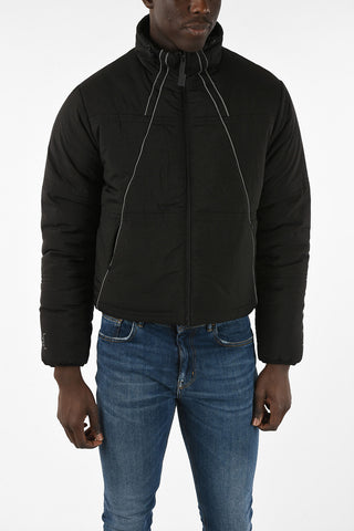 Padded Jacket with Collar Drawstring