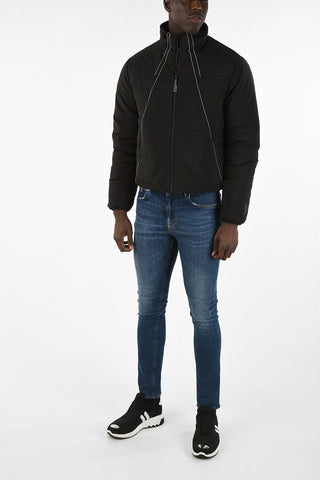 Padded Jacket with Collar Drawstring