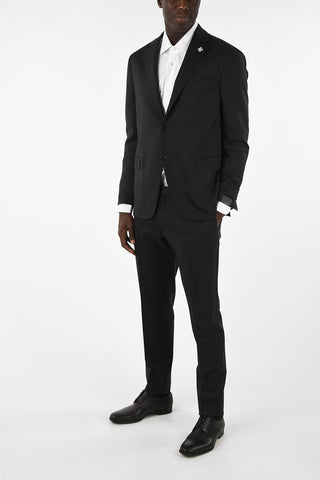 side vents notch lapel 3-button suit