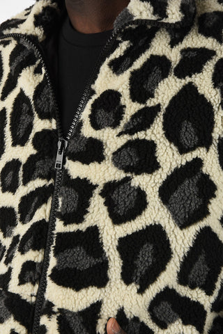 Faux Fur Animal Pattern Jacket