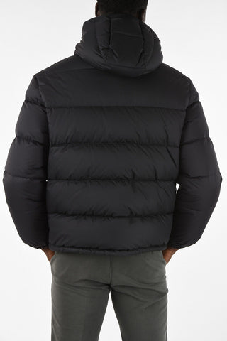 Reversible Hooded Down Jacket with Inner Tartan