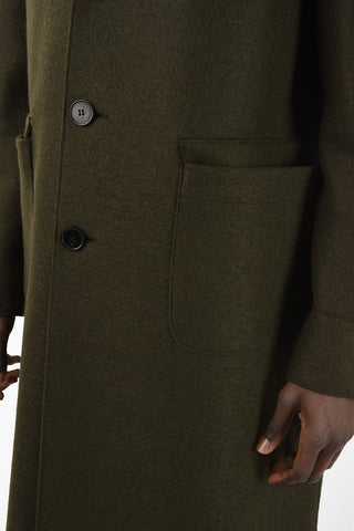 Virgin Wool 3 Button Coat